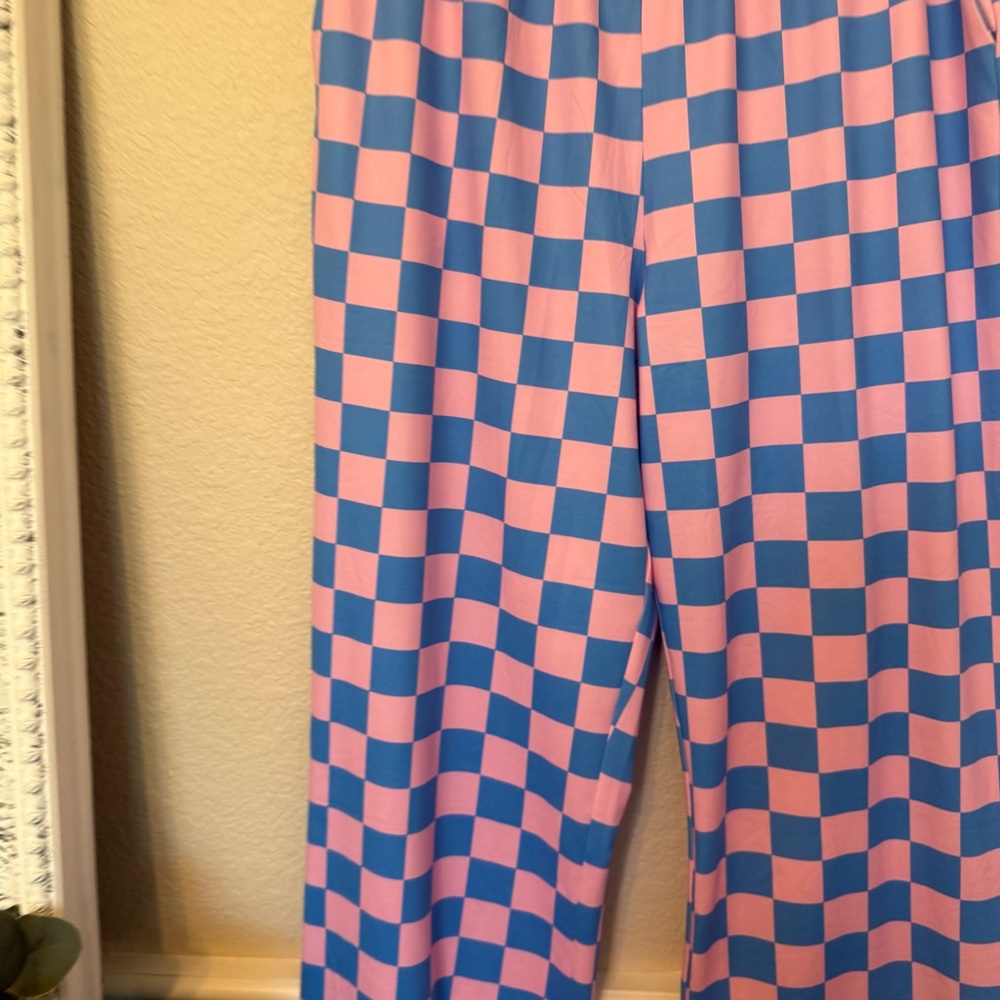 Large Plaid Pants High Rise trousers - Picture 12 of 13